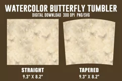 Watercolor Butterfly Tumbler Wrap, Butterfly Tumble Wrap Product Image 2