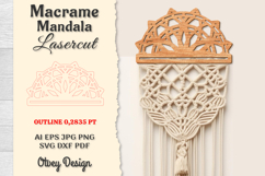 Macrame Frame Mandala Lasercut BUNDLES Product Image 3