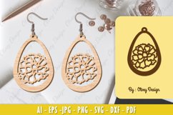 Flowers Earrings Laser Cut Product Image 1
