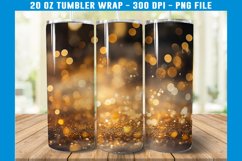 Golden Bokeh Tumbler Wrap | Bokeh Tumbler | Tumbler Wrap Product Image 2
