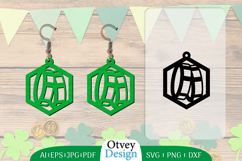 St Patrick&#039;s Day Earrings LaserCut File Product Image 1