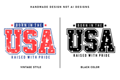 Born In The USA SVG Cutfile | Patriotic SVG Design Clipart Product Image 2