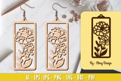 Flowers Earrings Laser Cut Product Image 1