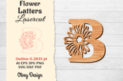 Flower Letters Alphabet Laser Cut File BUNDLES Product Image 3