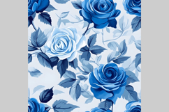 Blue Rose Digital Paper Pattern | Seamless Pattern Product Image 2