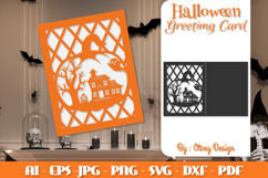Greeting Card Halloween Pumkin Scene SVG BUNDLES Product Image 3