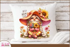 Best Mom Ever Gnome png, Mother's Day spring floral gnome Product Image 5