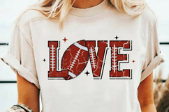 Football Love Sublimation PNG | Sublimation T Shirt Design Product Image 3
