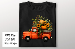 Watercolor Fall Pumpkin Truck Png | Fall Png Product Image 2