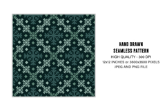 Snowflake Seamless Pattern | WInter Nordic Pattern Product Image 2