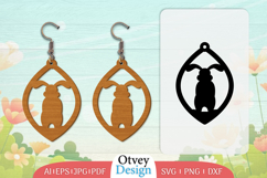 Earring Rabbit Lasercut | Happy Easter Lasercut BUNDLES 12 Product Image 3