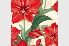 Amaryllis Flower Digital Paper Pattern | Seamless Pattern Product Image 2