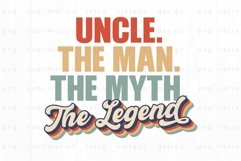 Retro Uncle the legend PNG Sublimation Product Image 1