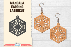 Mandala Earring Lasercut Product Image 1