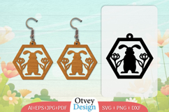 Earring Rabbit Lasercut | Happy Easter Lasercut BUNDLES 12 Product Image 3
