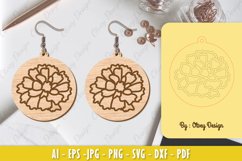 Flowers Earrings Laser Cut Product Image 1
