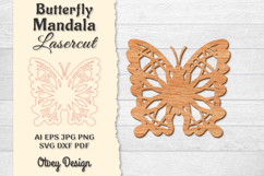 Butterfly Mandala Lasercut Product Image 1