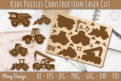 Kids Puzzles Construction Lasercut | Educational Puzzles Product Image 1