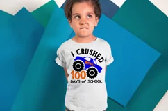 I Crushed 100 Days of School SVG, Boy 100 Days of School Product Image 3