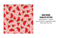 Watermelon Seamless Pattern | Watermelon Digital Paper Product Image 2