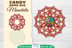 Mandala Candy Dome SVG | Candy Holder SVG BUNDLES Product Image 3