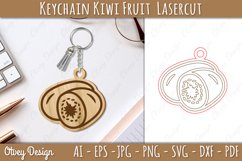 Keychain Kiwi Fruit Lasercut | Keychain SVG Product Image 1