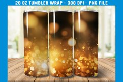 Golden Bokeh Tumbler Wrap | Bokeh Tumbler | Tumbler Wrap Product Image 2