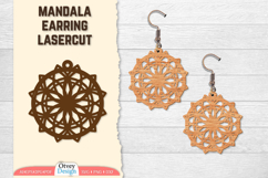 Mandala Earring Lasercut Product Image 1