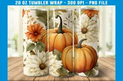 Fall Tumbler Wrap | Autumn Tumbler Wrap | Pumpkins Tumbler Product Image 2