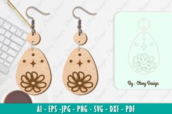 Flowers Earrings Laser Cut Product Image 1