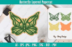 Butterfly Layered Papercut SVG Product Image 1