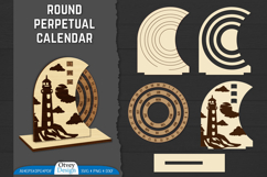 Round Perpetual Calendar Lasercut BUNDLES Product Image 3