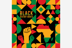 Black History Month Bauhaus Pattern | Black History Month Product Image 2