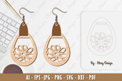 Flowers Earrings Laser Cut Product Image 1