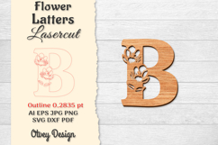 Flower Letters Alphabet Laser Cut File BUNDLES Product Image 3
