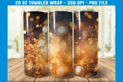 Golden Bokeh Tumbler Wrap | Bokeh Tumbler | Tumbler Wrap Product Image 2