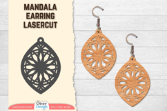 Mandala Earring Lasercut Product Image 1