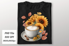 Watercolor Fall Coffee Latte Png | Fall Latte Png Product Image 2