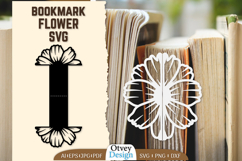 Cutout Bookmark Flower SVG Product Image 1