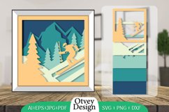 Ski 3D Shadowbox Layered Papercut BUNDLE Product Image 3