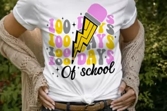 100 days of school SVG, 100 days school PNG, 100 days shirt Product Image 3