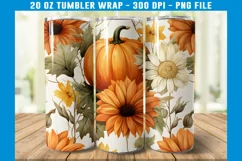 Fall Tumbler Wrap | Autumn Tumbler Wrap | Pumpkin Tumbler Product Image 2