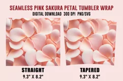 Sakura Petal Tumbler Wrap, Sakura Flower Tumbler Product Image 2