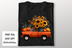 Watercolor Fall Pumpkin Truck Png | Fall Png Product Image 2