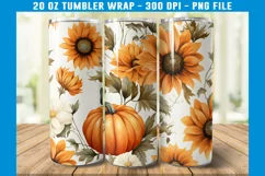 Fall Tumbler Wrap | Autumn Tumbler Wrap | Pumpkin Tumbler Product Image 2