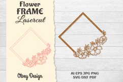 Frame Flower Round Lasercut Product Image 1