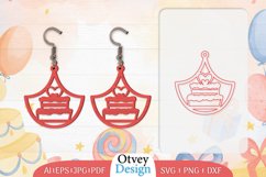 Earrings Valentine Lasercut, Earring Birthday Lasercut Product Image 3