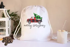 Christmas Truck Snow | Christmas SVG | Buffalo Plaid Product Image 2