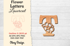 Flower Letters Alphabet Laser Cut File BUNDLES Product Image 21
