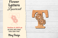 Flower Letters Alphabet Laser Cut File BUNDLES Product Image 19
